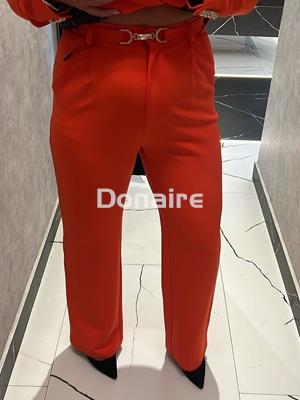 Pantalón rojo coral vestir Koralline - Imagen 2