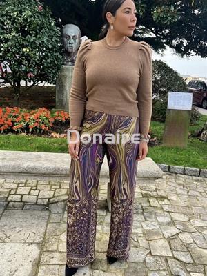 Pantalón satén Dixie con cinturón - Imagen 2