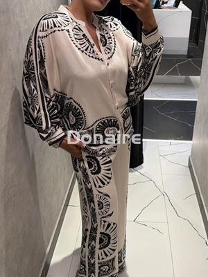 Pantalón satèn estampado bicolor NKN - Imagen 1