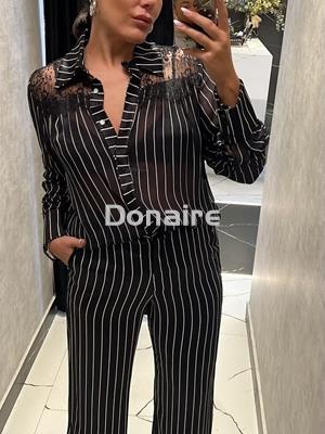 Pantalón satén raya diplomática Open - Imagen 1