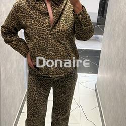 Pantalón vaquero animal print campana BSB - Imagen 1