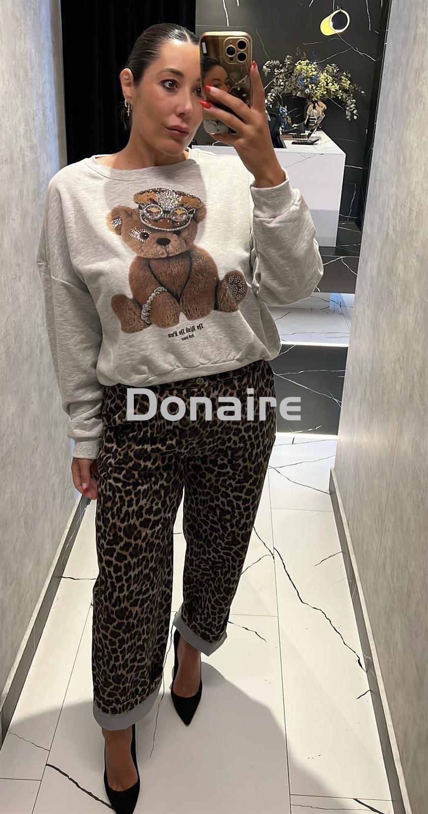 Pantalón vaquero animal print Dixie - Imagen 1