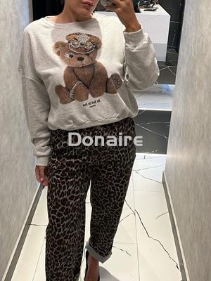 Pantalón vaquero animal print Dixie - Imagen 1