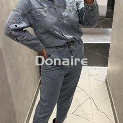 Pantalón vaquero bajo troquelado BSB - Imagen 1