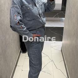 Pantalón vaquero bajo troquelado BSB - Imagen 2