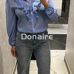 Pantalón vaquero con vuelta lavado claro OPEN - Imagen 1