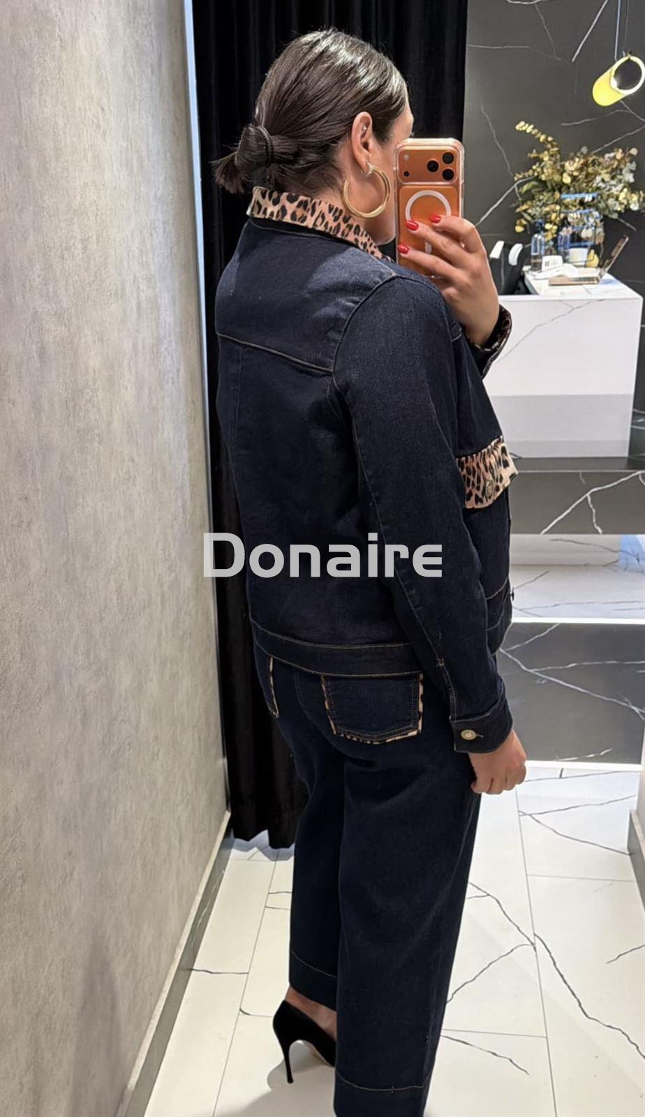 Pantalón vaquero estilo culotte detalles animal print Lola Casademunt - Imagen 2