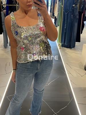 Pantalón vaquero flare bajo deshilado Phard - Imagen 1