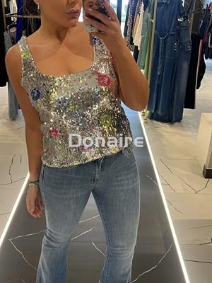 Pantalón vaquero flare bajo deshilado Phard - Imagen 2