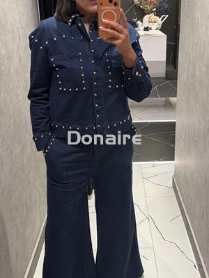 Pantalón vaquero flare con tachas Lola Casademunt - Imagen 2