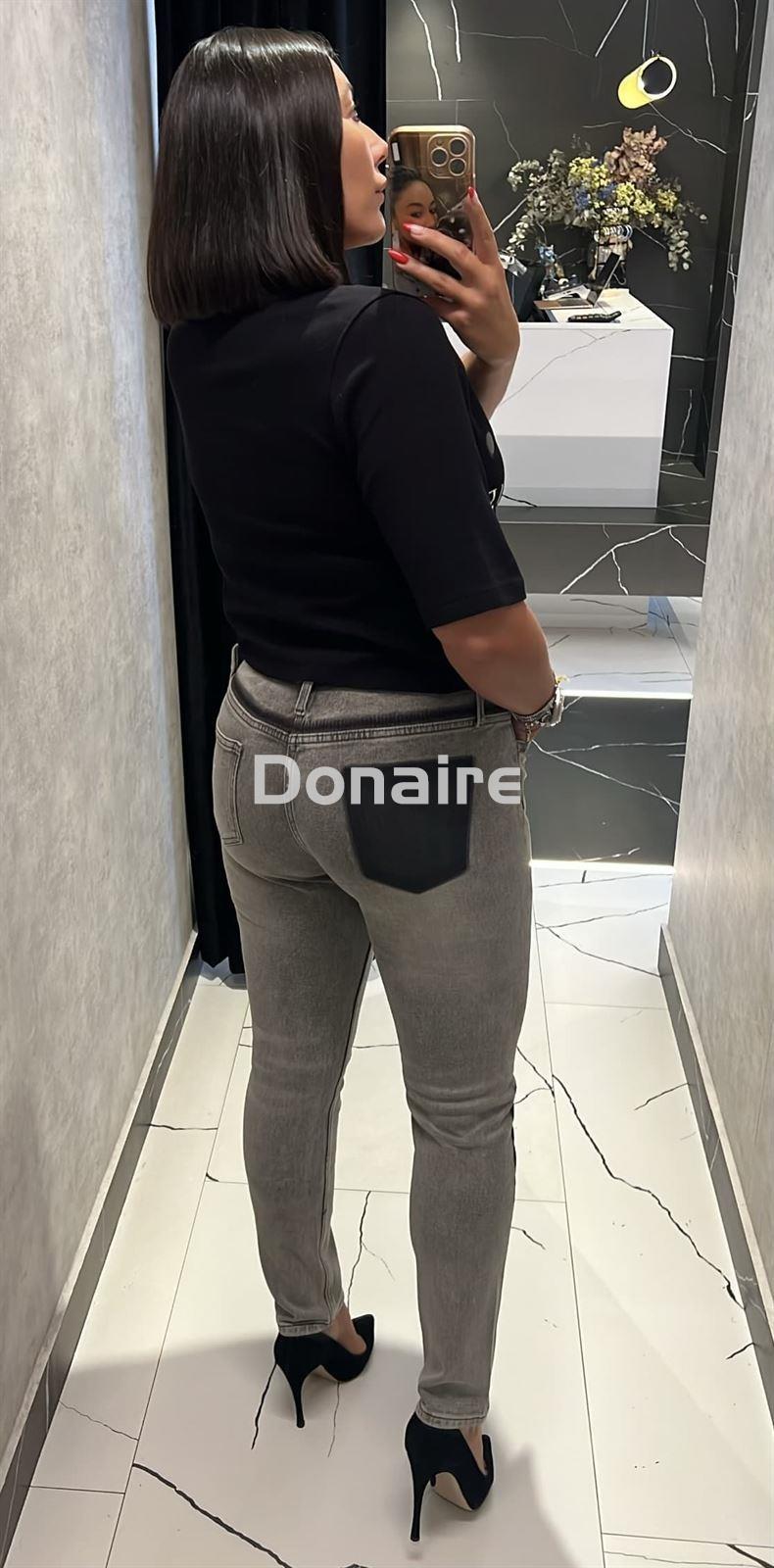 Pantalón vaquero gris aplicaciones lentejuelas Koralline - Imagen 4