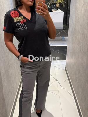 Pantalón vaquero gris bicolor Lola Casademunt - Imagen 1