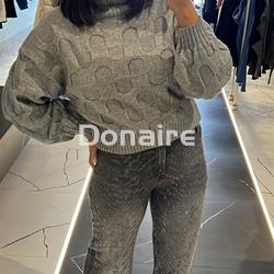 Pantalón vaquero gris y strass Dixie - Imagen 1