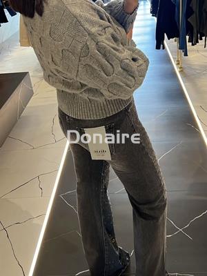 Pantalón vaquero gris y strass Dixie - Imagen 2