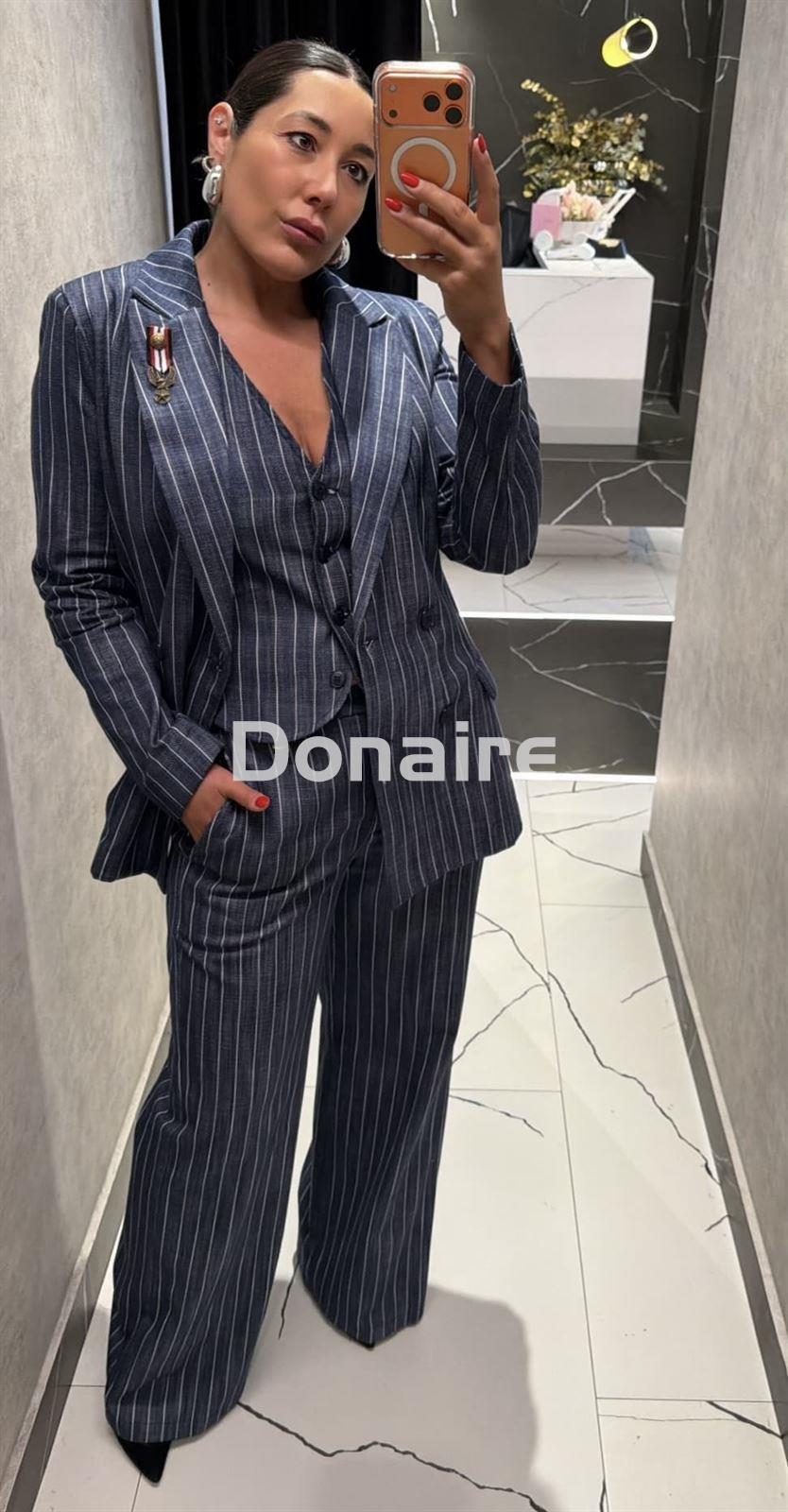 Pantalón vaquero palazzo raya diplomática PHARD - Imagen 1