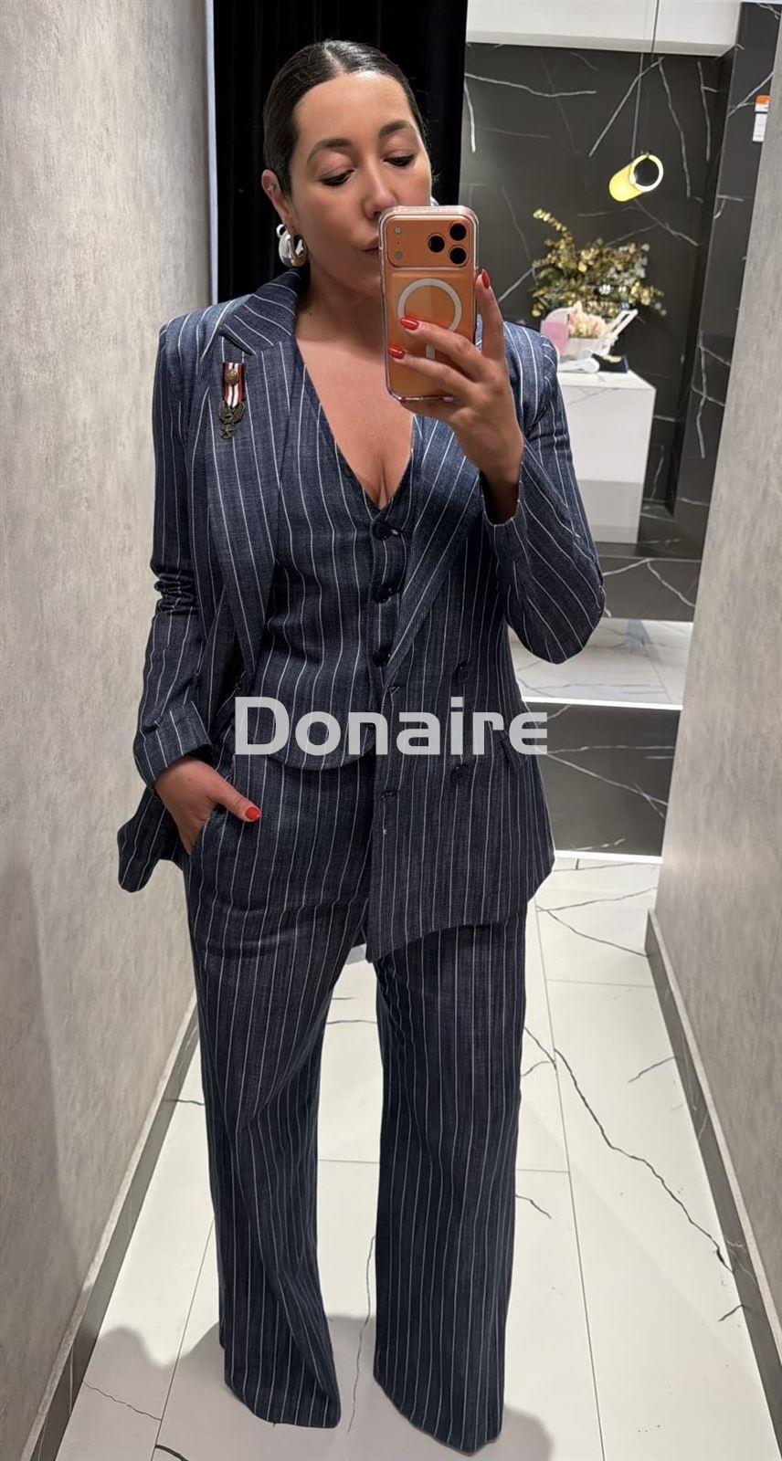 Pantalón vaquero palazzo raya diplomática PHARD - Imagen 2