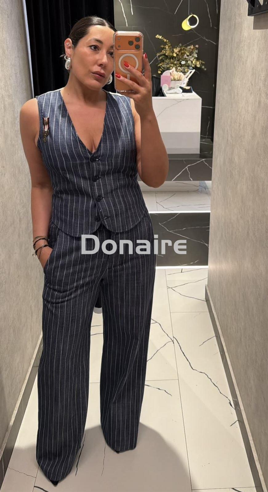 Pantalón vaquero palazzo raya diplomática PHARD - Imagen 4