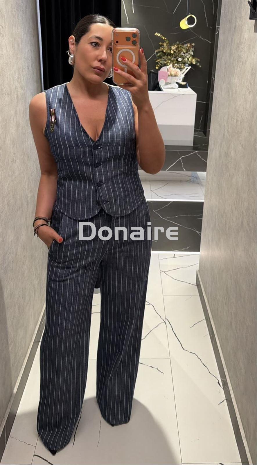 Pantalón vaquero palazzo raya diplomática PHARD - Imagen 5