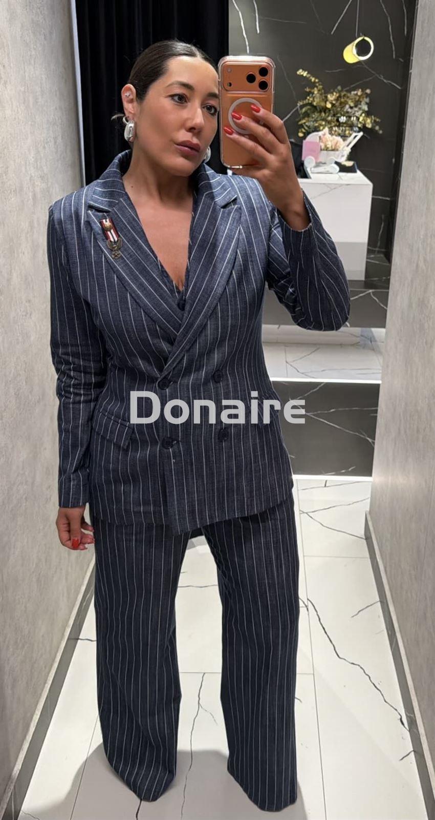 Pantalón vaquero palazzo raya diplomática PHARD - Imagen 6