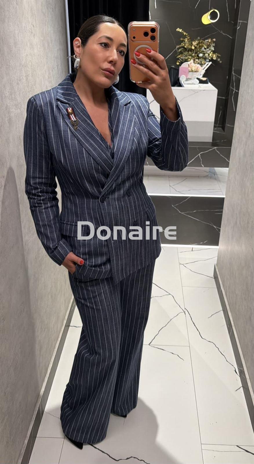 Pantalón vaquero palazzo raya diplomática PHARD - Imagen 7