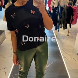 Pantalón verde efecto piel Lez a lez - Imagen 1