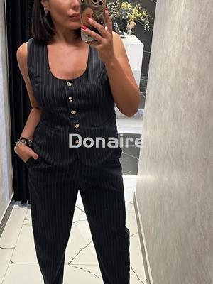 Pantalón vestir azul marino raya diplomática Koralline - Imagen 1