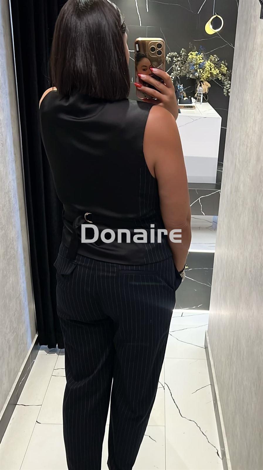 Pantalón vestir azul marino raya diplomática Koralline - Imagen 2