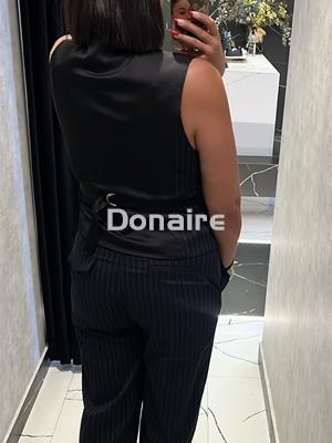 Pantalón vestir azul marino raya diplomática Koralline - Imagen 2