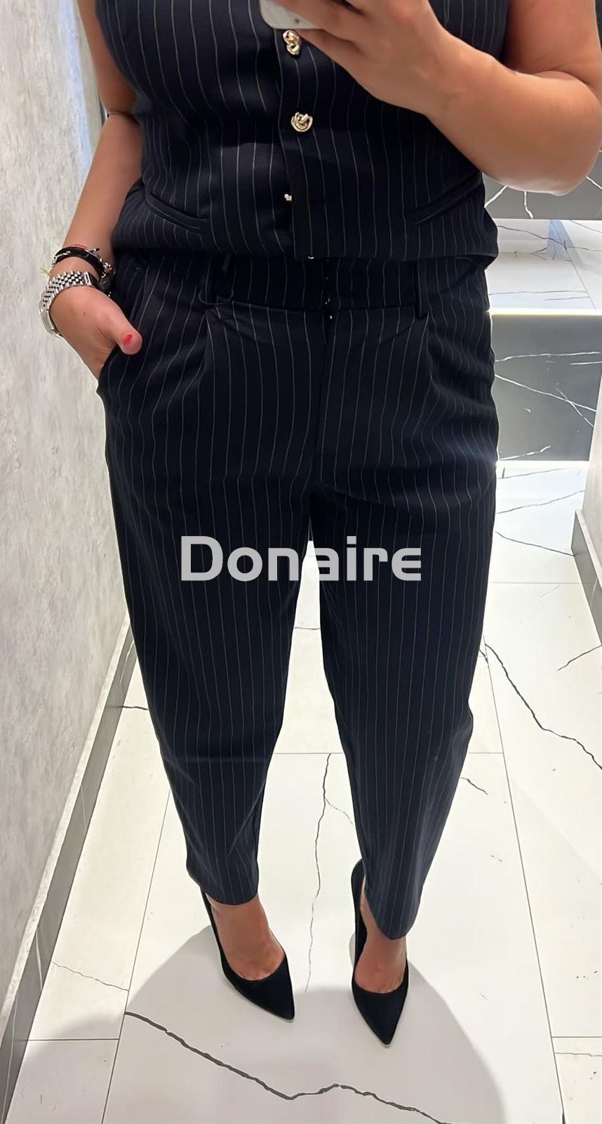Pantalón vestir azul marino raya diplomática Koralline - Imagen 4