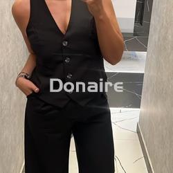 Pantalón vestir negro pata ancha L’CECCI - Imagen 1