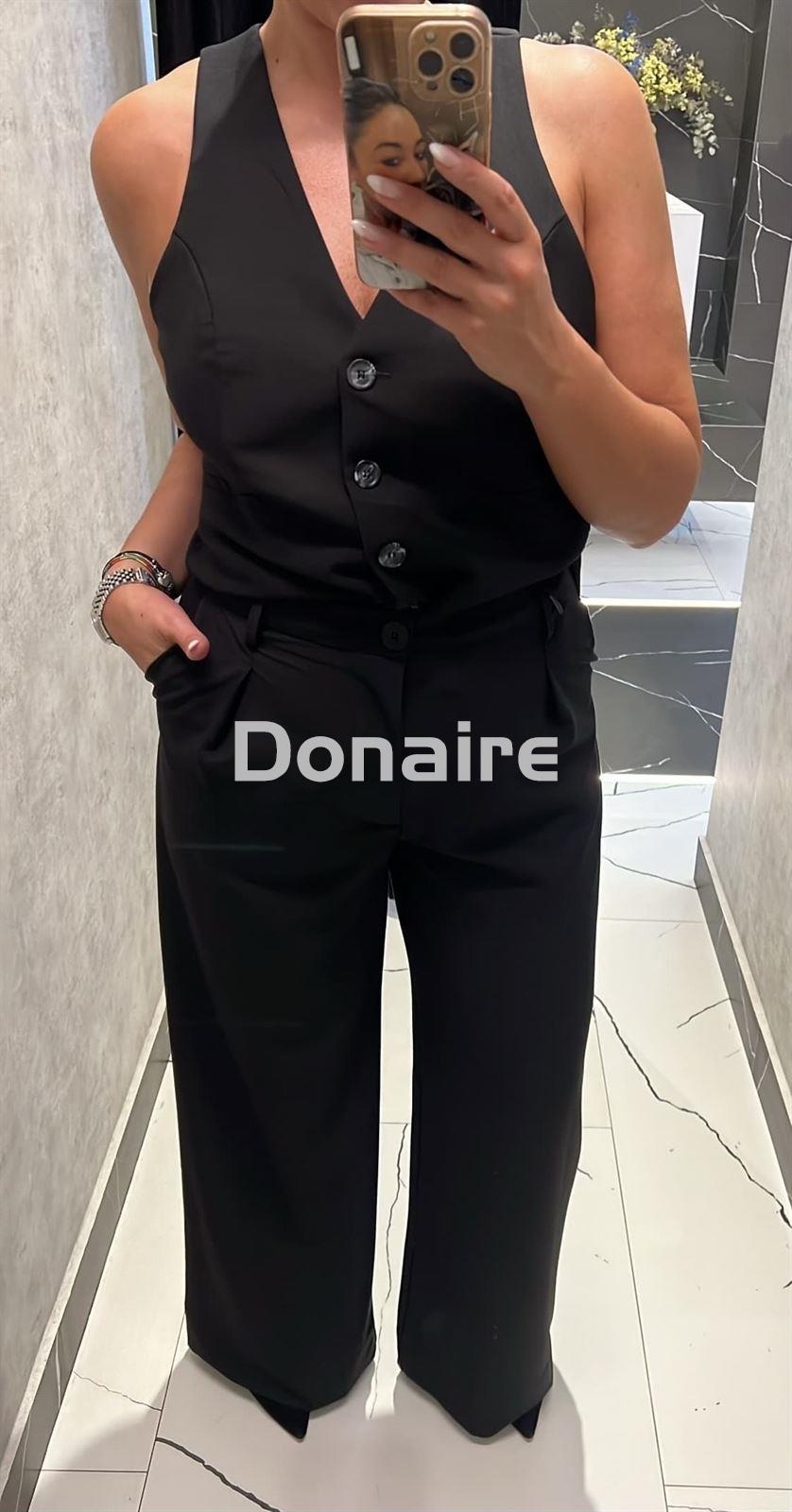 Pantalón vestir negro pata ancha L’CECCI - Imagen 2