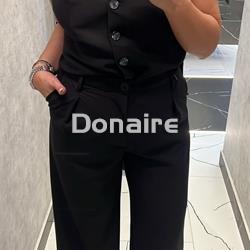 Pantalón vestir negro pata ancha L’CECCI - Imagen 2