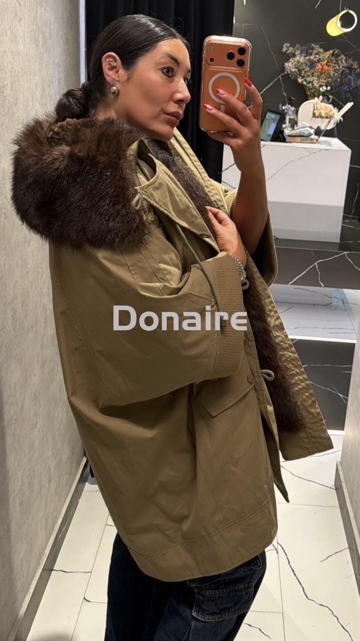 Parka tipo capa pelo interir Dixie - Imagen 3