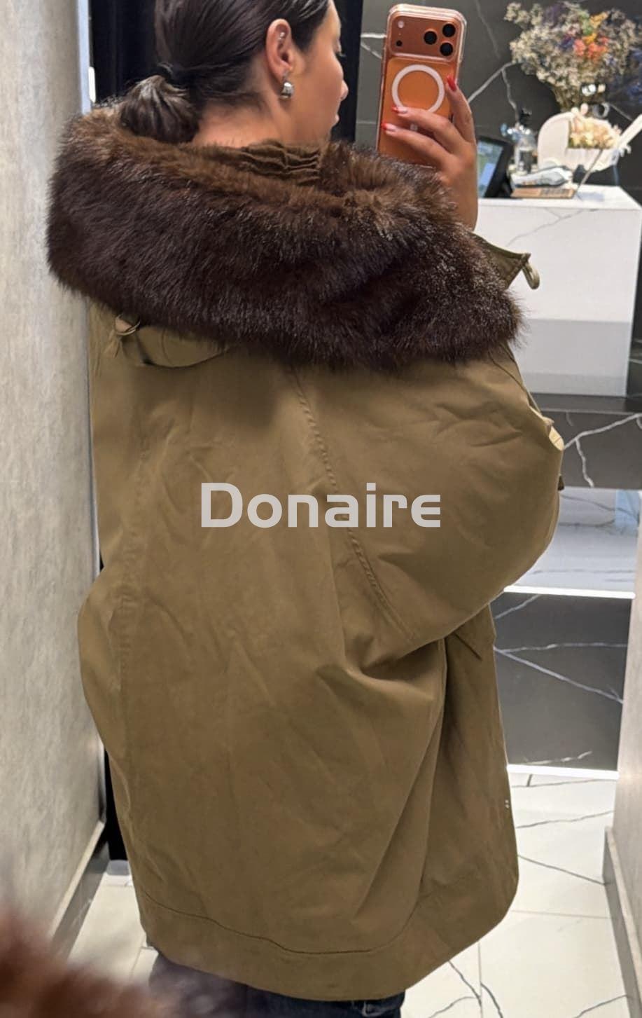 Parka tipo capa pelo interir Dixie - Imagen 4