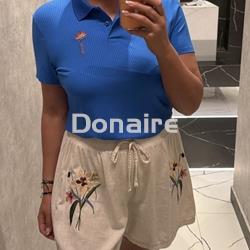 Polo azul manga corte Lez a Lez - Imagen 1
