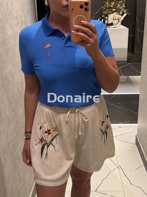 Polo azul manga corte Lez a Lez - Imagen 1