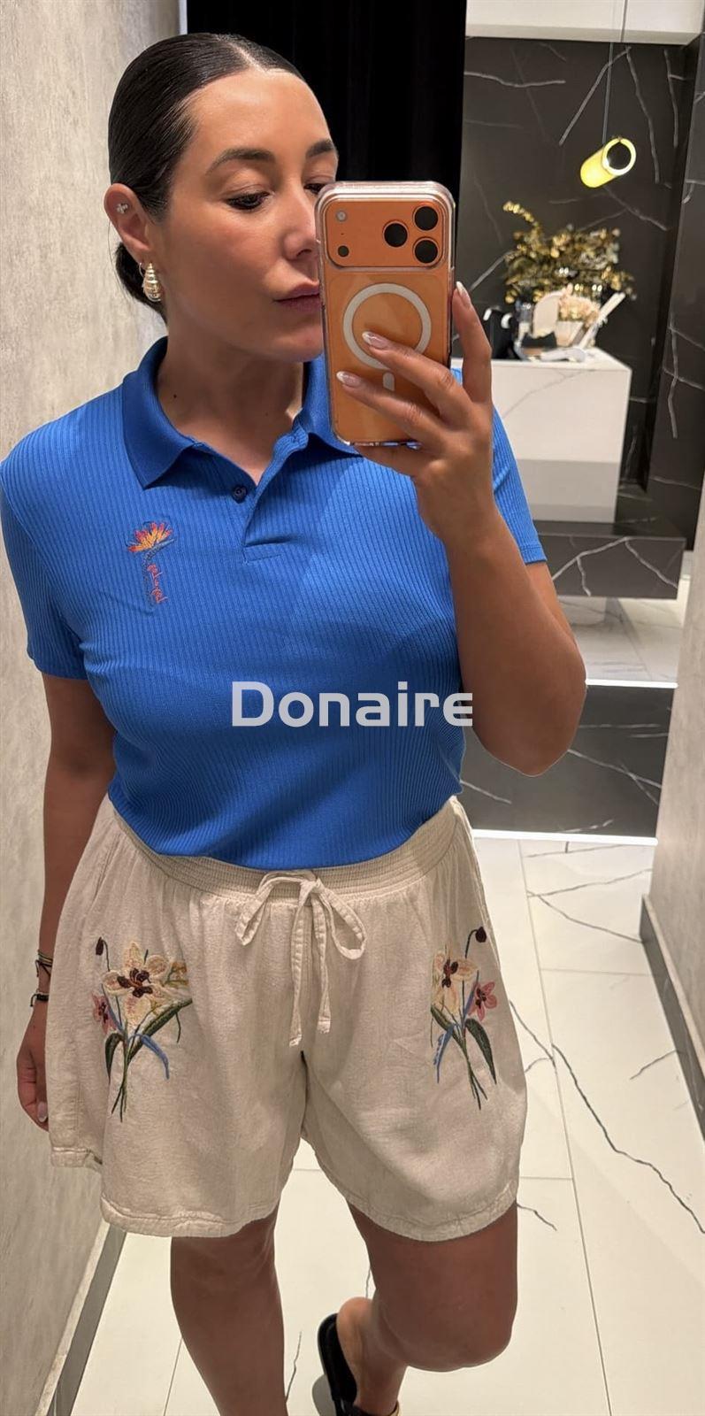 Polo azul manga corte Lez a Lez - Imagen 3