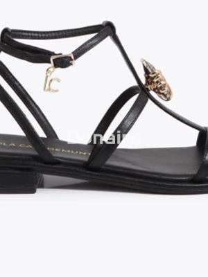 Sandalia plana adorno cristal Lola Casademunt - Imagen 1