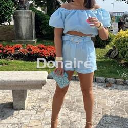 Short azul organza ODI - Imagen 1