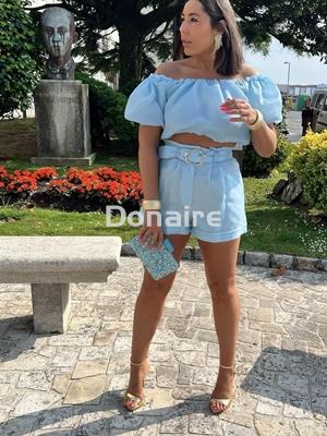 Short azul organza ODI - Imagen 1