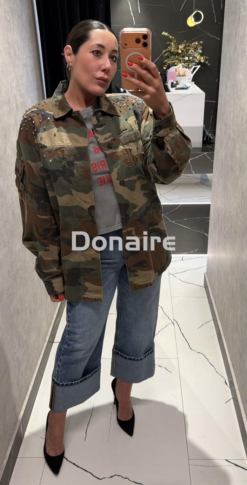 Sobrecamisa print militar y floral Dixie - Imagen 1