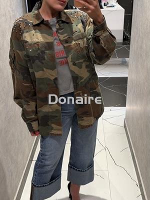 Sobrecamisa print militar y floral Dixie - Imagen 1