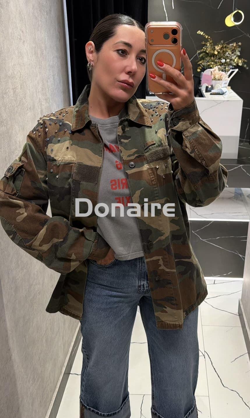 Sobrecamisa print militar y floral Dixie - Imagen 3