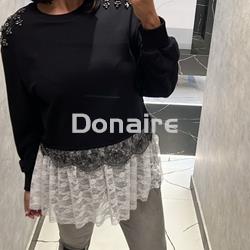 Sudadera con blondas de encaje y pedrería BSB - Imagen 2