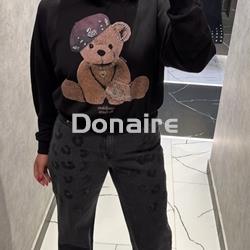 Sudadera negra oso BSB - Imagen 1