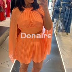 Top atar gasa con capelinas naranja neón Lez a Lez - Imagen 1