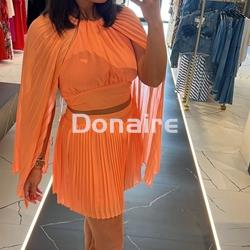 Top atar gasa con capelinas naranja neón Lez a Lez - Imagen 2