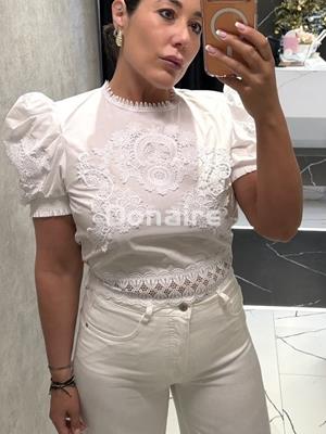 Top blanco guipour BSB - Imagen 1