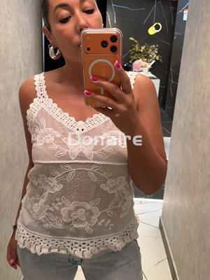 Top crochet blanco Koralline - Imagen 1