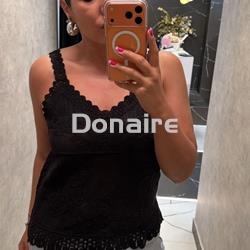 Top crochet negro Koralline - Imagen 1